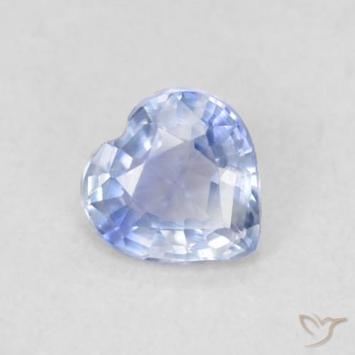 Zafiro Celeste natural de 0.34 ct, Corazón, VVS-VS