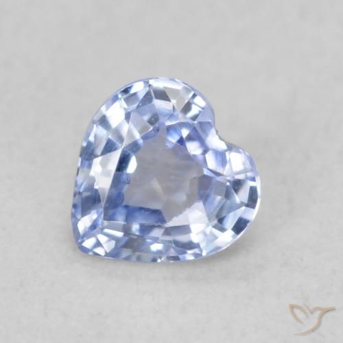 0.38ct Natural Azul pastel Zafiro, Corazón, VVS-VS