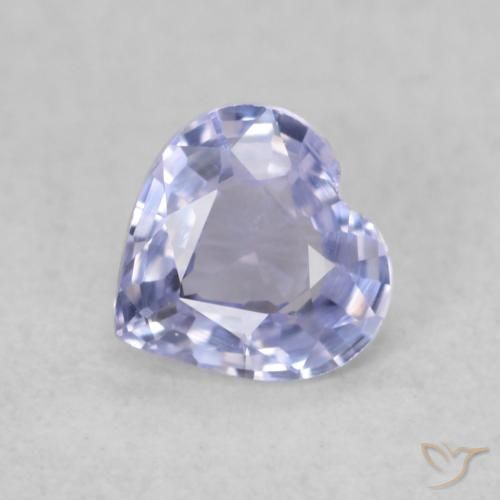 0.38ct Natural Azul claro Zafiro, Corazón, VVS-VS