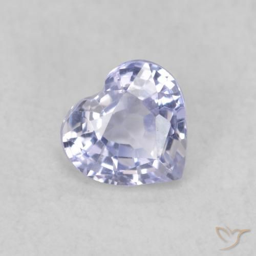Zafiro Azul claro natural de 0.36 ct, Corazón, VVS-VS