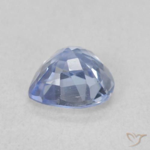 Zafiro Azul pastel natural de 0.48 ct, Corazón, VVS-VS