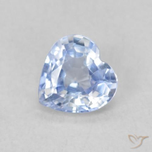 0.37ct Natural Azul pastel Zafiro, Corazón, VVS-VS
