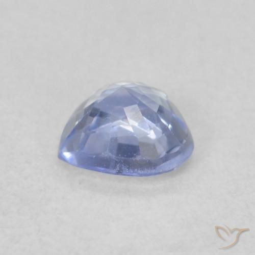 Zafiro Azul pastel natural de 0.37 ct, Corazón, VVS-VS