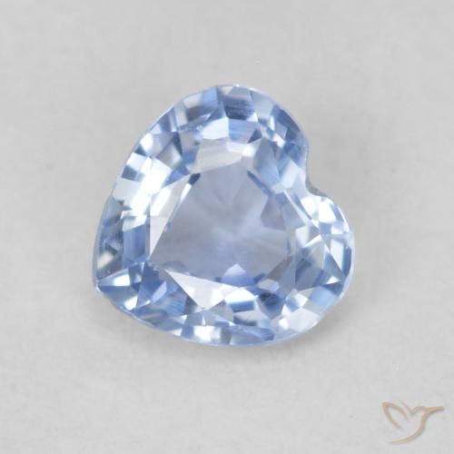 0.42ct Natural Azul púrpura claro Zafiro, Corazón, VVS-VS
