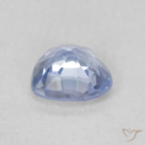 Zafiro Azul púrpura claro natural de 0.42 ct, Corazón, VVS-VS