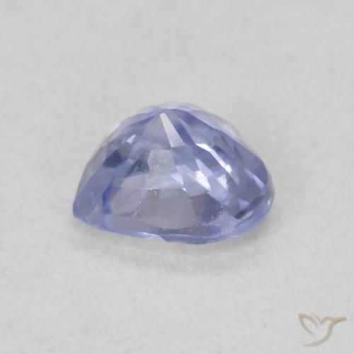 Zafiro Azul púrpura claro natural de 0.43 ct, Corazón, VS