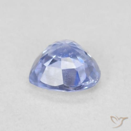 Zafiro Azul pastel natural de 0.43 ct, Corazón, VS