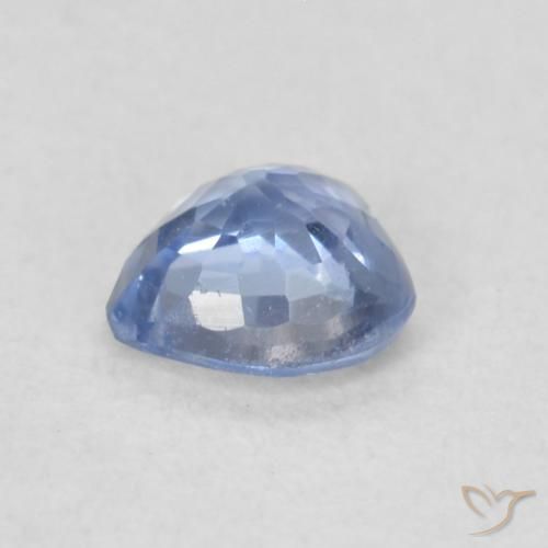 Zafiro Azul púrpura claro natural de 0.40 ct, Corazón, VS