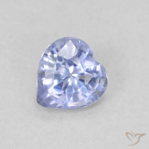 0.33ct Natural Azul claro Zafiro, Corazón, VVS-VS