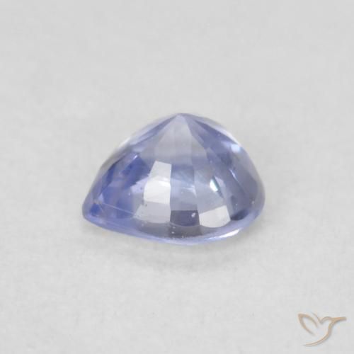 Zafiro Azul claro natural de 0.33 ct, Corazón, VVS-VS