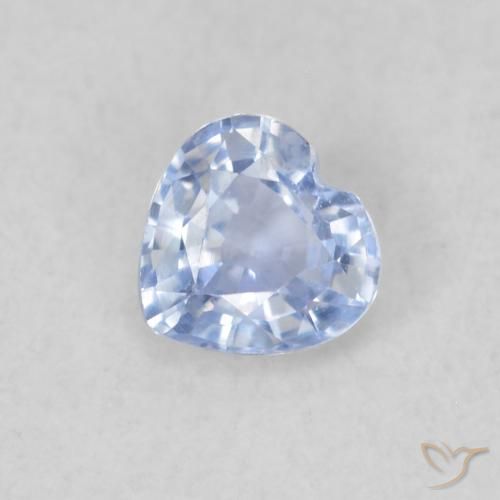 0.30ct Natural Azul violeta claro Zafiro, Corazón, VS