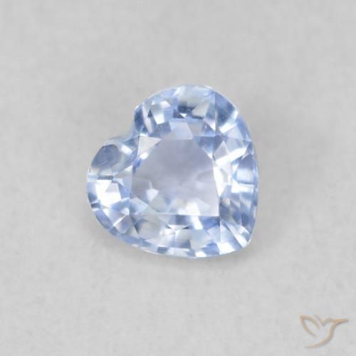 Zafiro Azul violeta claro natural de 0.30 ct, Corazón, VS