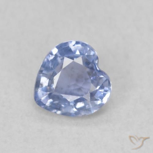 0.34ct Natural Azul violeta claro Zafiro, Corazón, VS