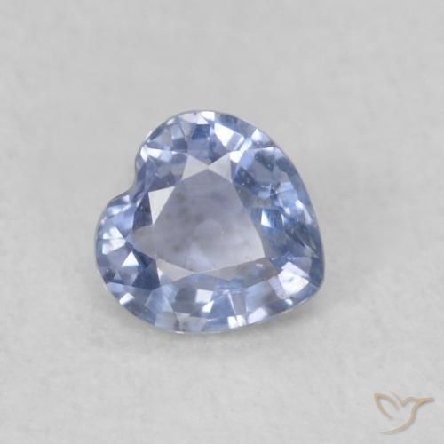 Zafiro Azul violeta claro natural de 0.34 ct, Corazón, VS