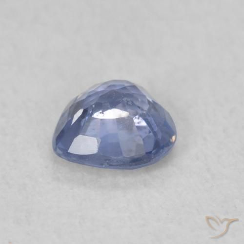 Zafiro Azul violeta claro natural de 0.34 ct, Corazón, VS
