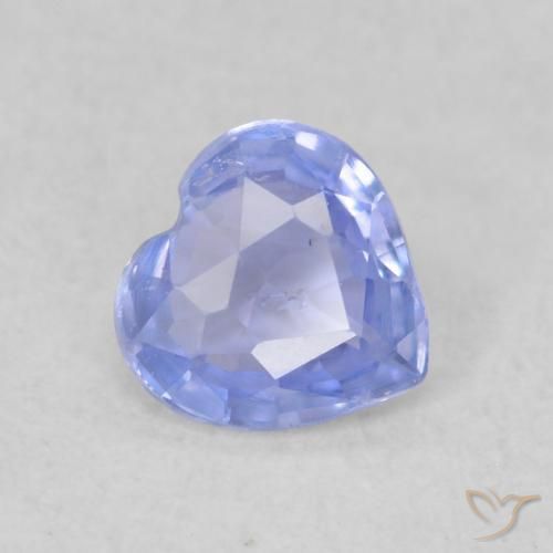 Zafiro Azul violeta natural de 0.37 ct, Corazón, VS