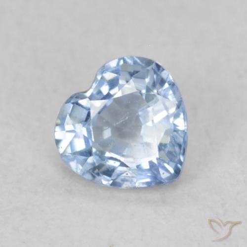 Zafiro Celeste natural de 0.45 ct, Corazón, VS
