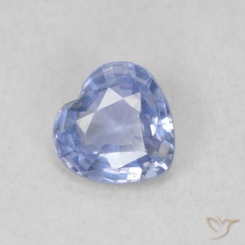 Zafiro Azul pastel natural de 0.31 ct, Corazón, VS