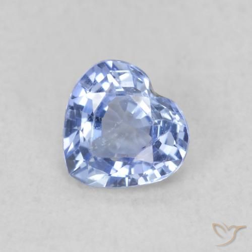 0.34ct Natural Azul pastel Zafiro, Corazón, VS
