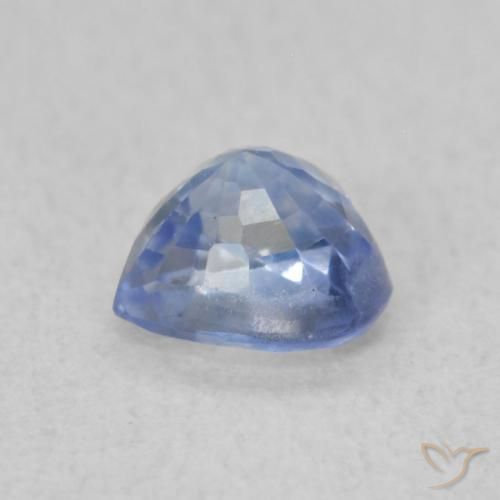 Zafiro Azul pastel natural de 0.51 ct, Corazón, VS