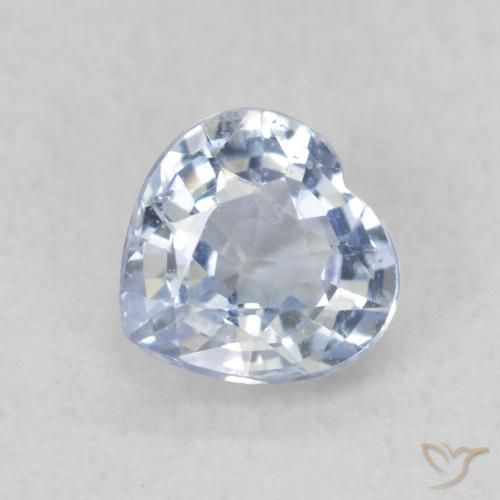 0.47ct Natural Azul púrpura claro Zafiro, Corazón, VS