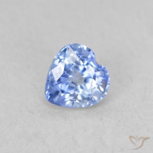 0.39ct Natural Azul violeta claro Zafiro, Corazón, VS