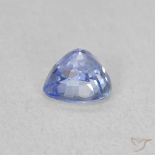 Zafiro Azul violeta claro natural de 0.39 ct, Corazón, VS
