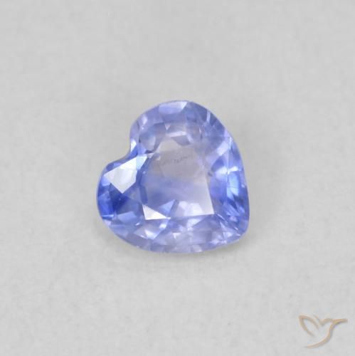 Zafiro Azul violeta natural de 0.31 ct, Corazón, VS