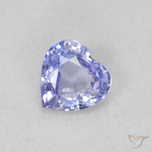 0.41ct Natural Azul pastel Zafiro, Corazón, VS