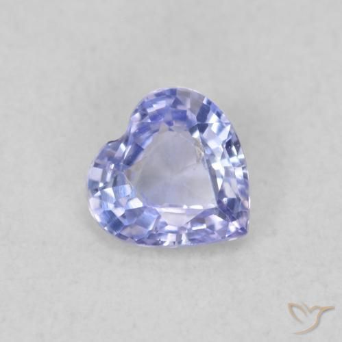 Zafiro Azul pastel natural de 0.41 ct, Corazón, VS