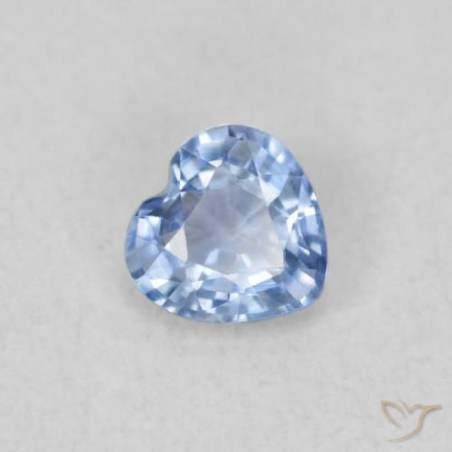 0.36ct Natural Azul violeta claro Zafiro, Corazón, VVS-VS