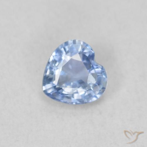 Zafiro Azul violeta claro natural de 0.36 ct, Corazón, VVS-VS
