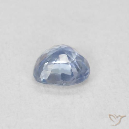 Zafiro Azul violeta claro natural de 0.36 ct, Corazón, VVS-VS