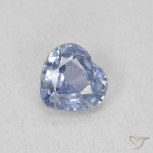 0.39ct Natural Azul púrpura claro Zafiro, Corazón, VVS-VS