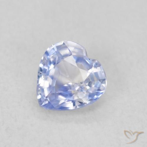 0.48ct Natural Azul pastel Zafiro, Corazón, VS