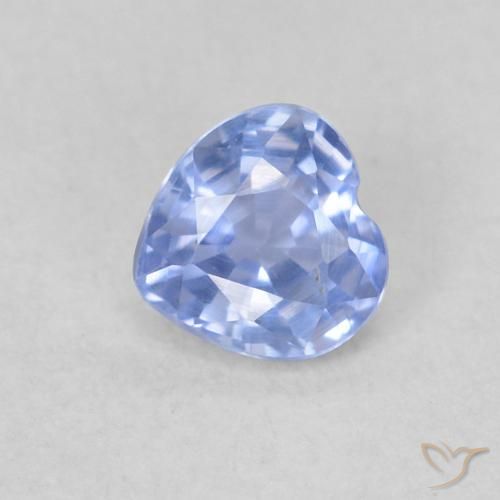 0.37ct Natural Azul pastel Zafiro, Corazón, VS