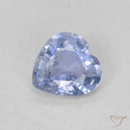 Zafiro Celeste natural de 0.30 ct, Corazón, VS