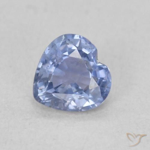 0.37ct Natural Azul violeta claro Zafiro, Corazón, VS