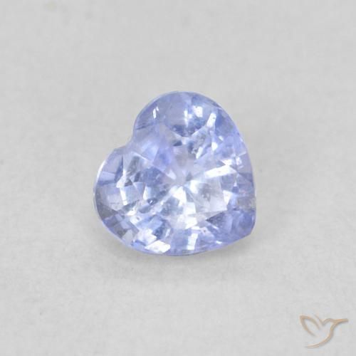 0.30ct Natural Azul violeta claro Zafiro, Corazón, VS
