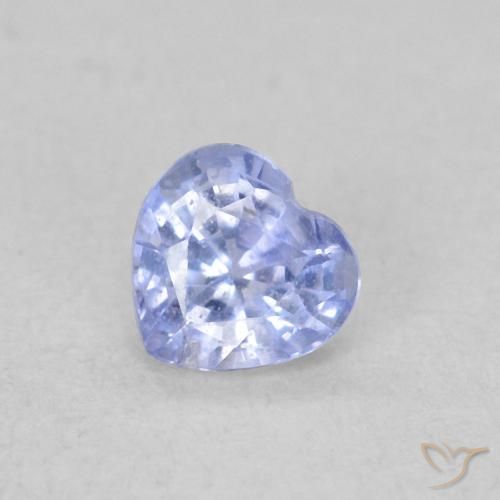 Zafiro Azul violeta claro natural de 0.30 ct, Corazón, VS