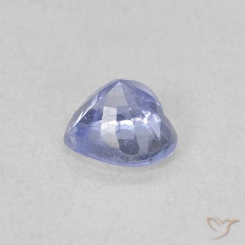 Zafiro Azul violeta claro natural de 0.30 ct, Corazón, VS