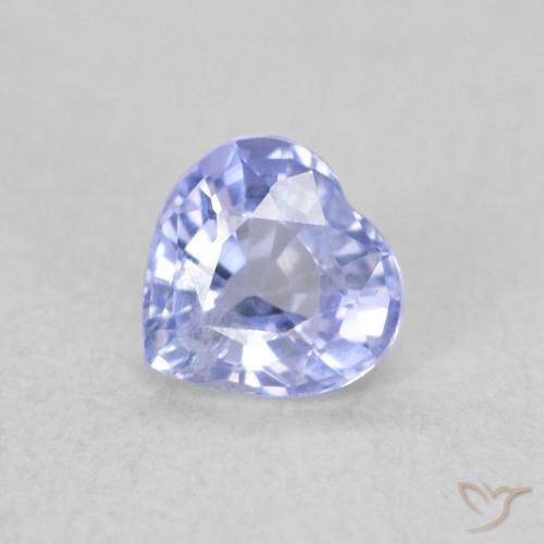0.36ct Natural Azul claro Zafiro, Corazón, VS