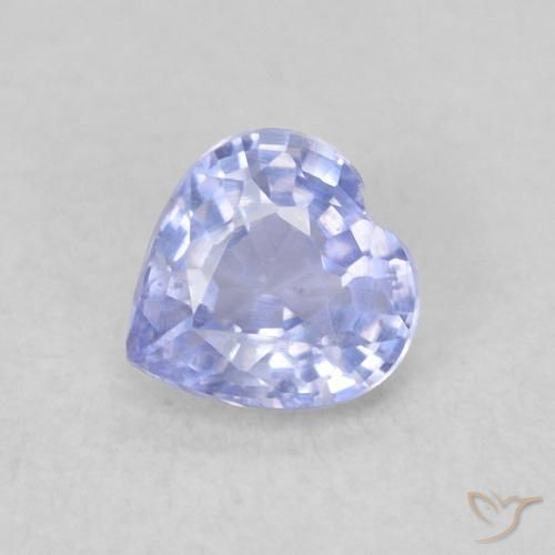0.39ct Natural Azul claro Zafiro, Corazón, VS