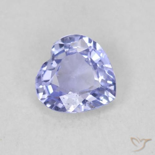 Zafiro Azul claro natural de 0.34 ct, Corazón, VS