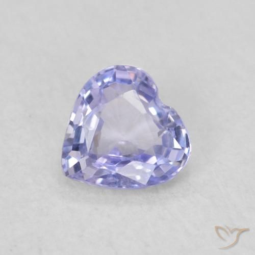 Zafiro Azul claro natural de 0.28 ct, Corazón, VS