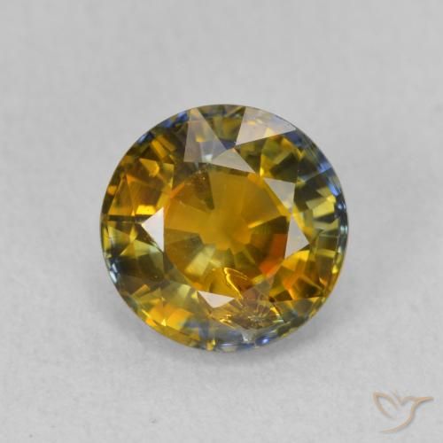 Zafiro Multicolor natural de 1.99 ct, Corte Redondo, VS-SI