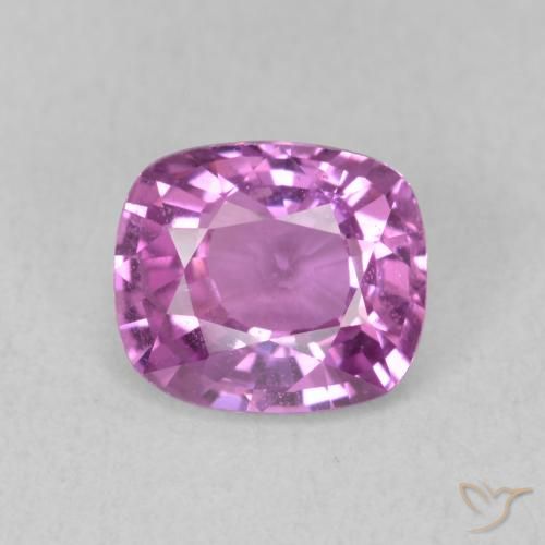 1.68ct Natural Púrpura rosado Zafiro, Forma Cojín, VS