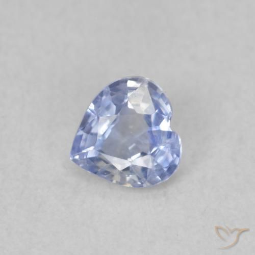 Zafiro Azul pastel natural de 0.31 ct, Corazón, VS
