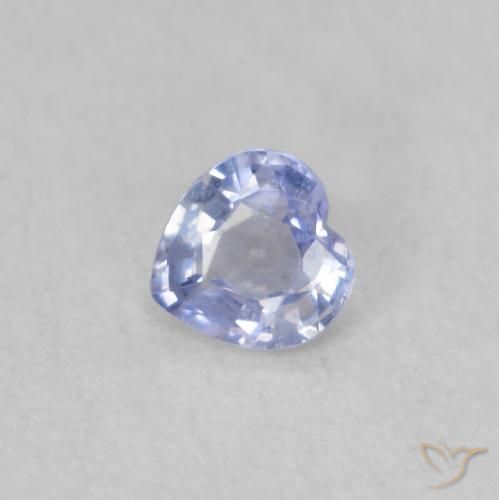 0.25ct Natural Azul pastel Zafiro, Corazón, VS