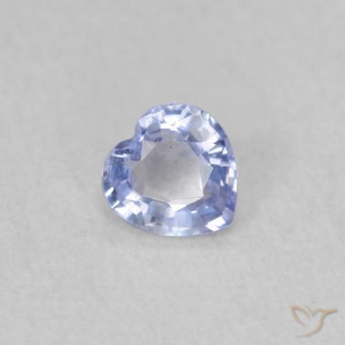 Zafiro Azul pastel natural de 0.25 ct, Corazón, VS